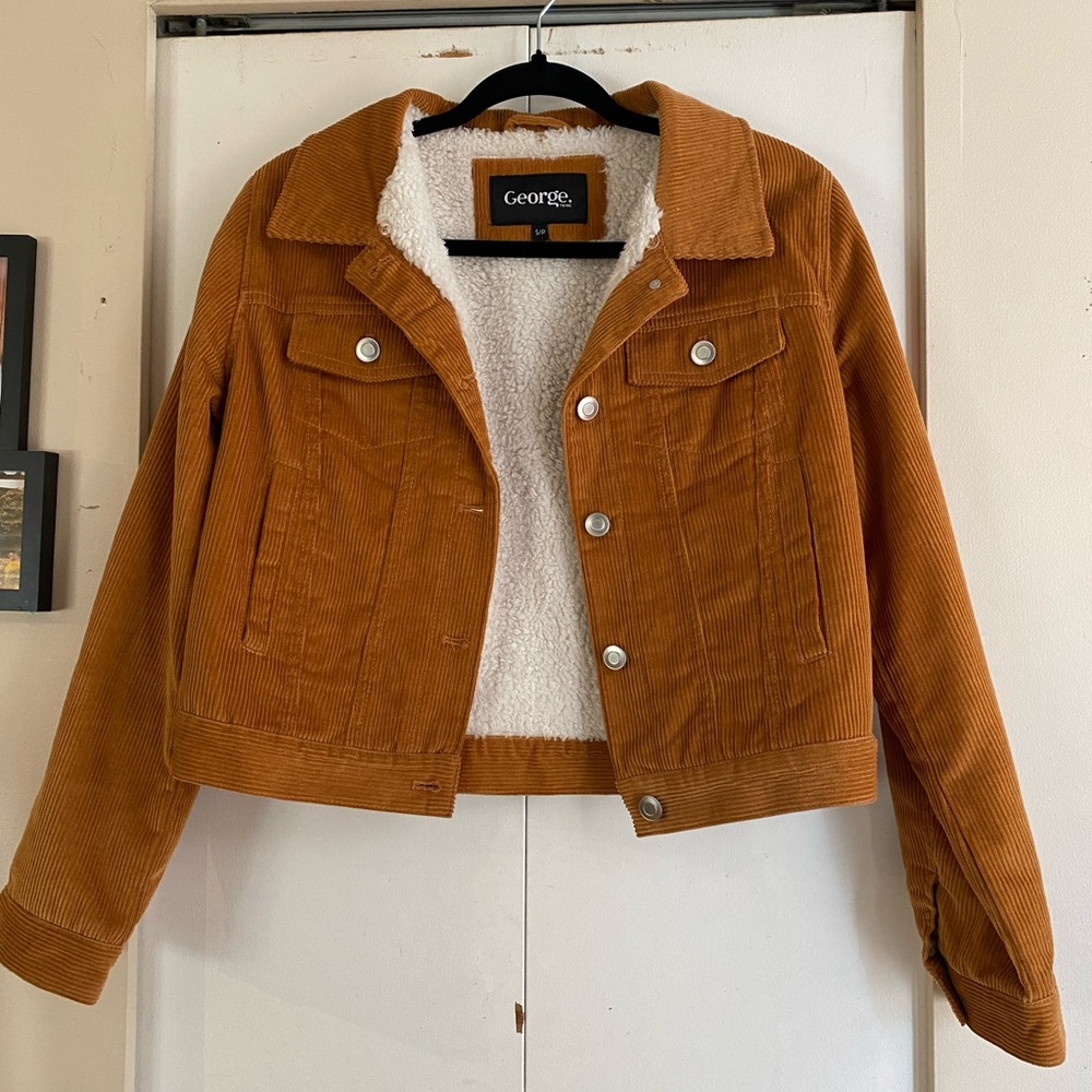 (SOLD) Corduroy Sherpa Lined Jacket